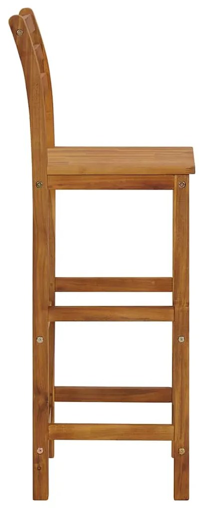 Bancos de bar 4 pcs madeira de acácia maciça