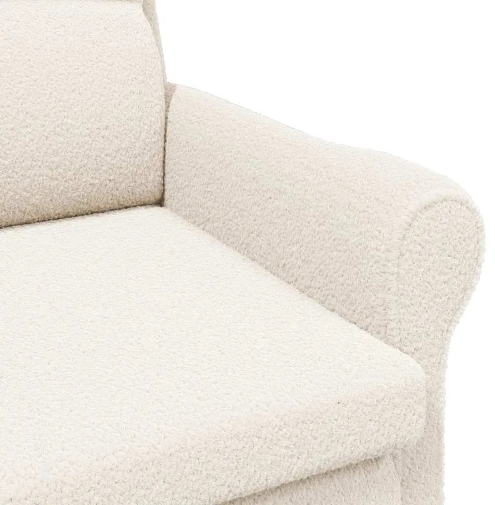 Poltrona Ergonómica Creme Standard Tecido, Madeira