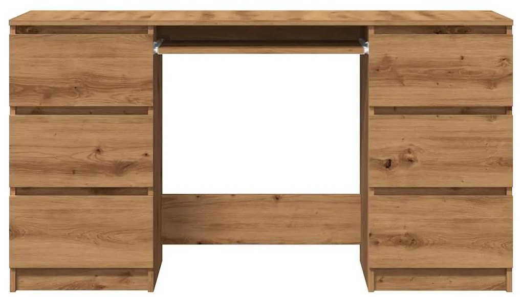 Secretária 140x50x77 cm derivados de madeira carvalho artisiano