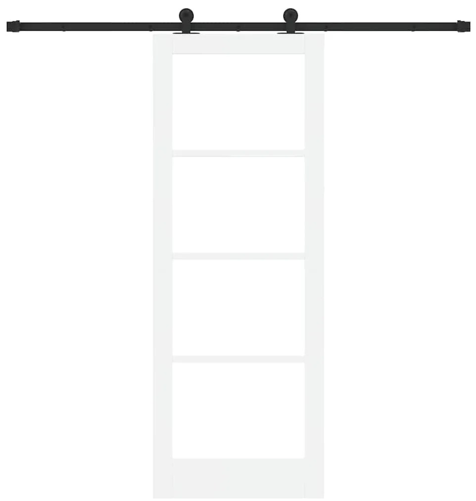 Porta Deslizante vidaXL com Conjunto de Ferragens "ORKDAL" Branca 78x2