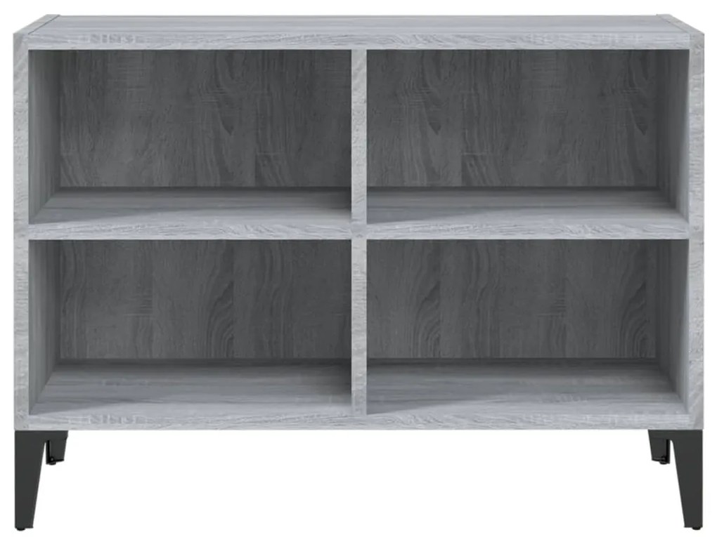 Móvel de TV com pernas de metal 69,5x30x50 cm cinzento sonoma
