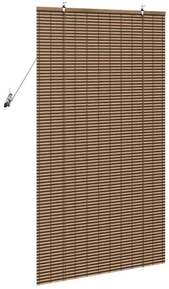 Persiana de Janela com cortinas Manual Castanho 90 x 160 cm Bambu
