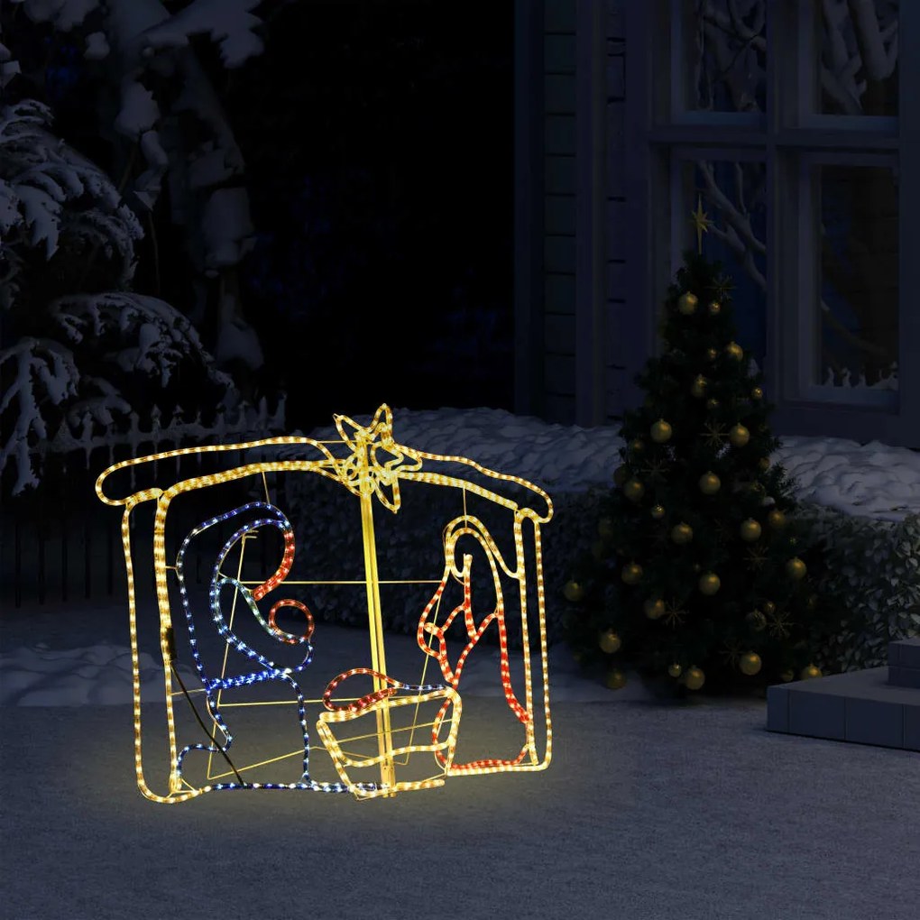 289981 vidaXL Presépio de Natal 240 luzes LED 116x41x87 cm