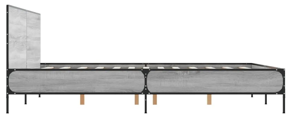 Estrutura de cama 160x200 cm derivados de madeira/metal