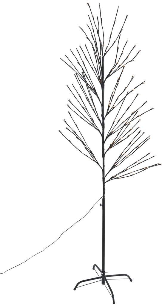 Árvore de Natal preta 200cm incl. LED IP44 - Vixen