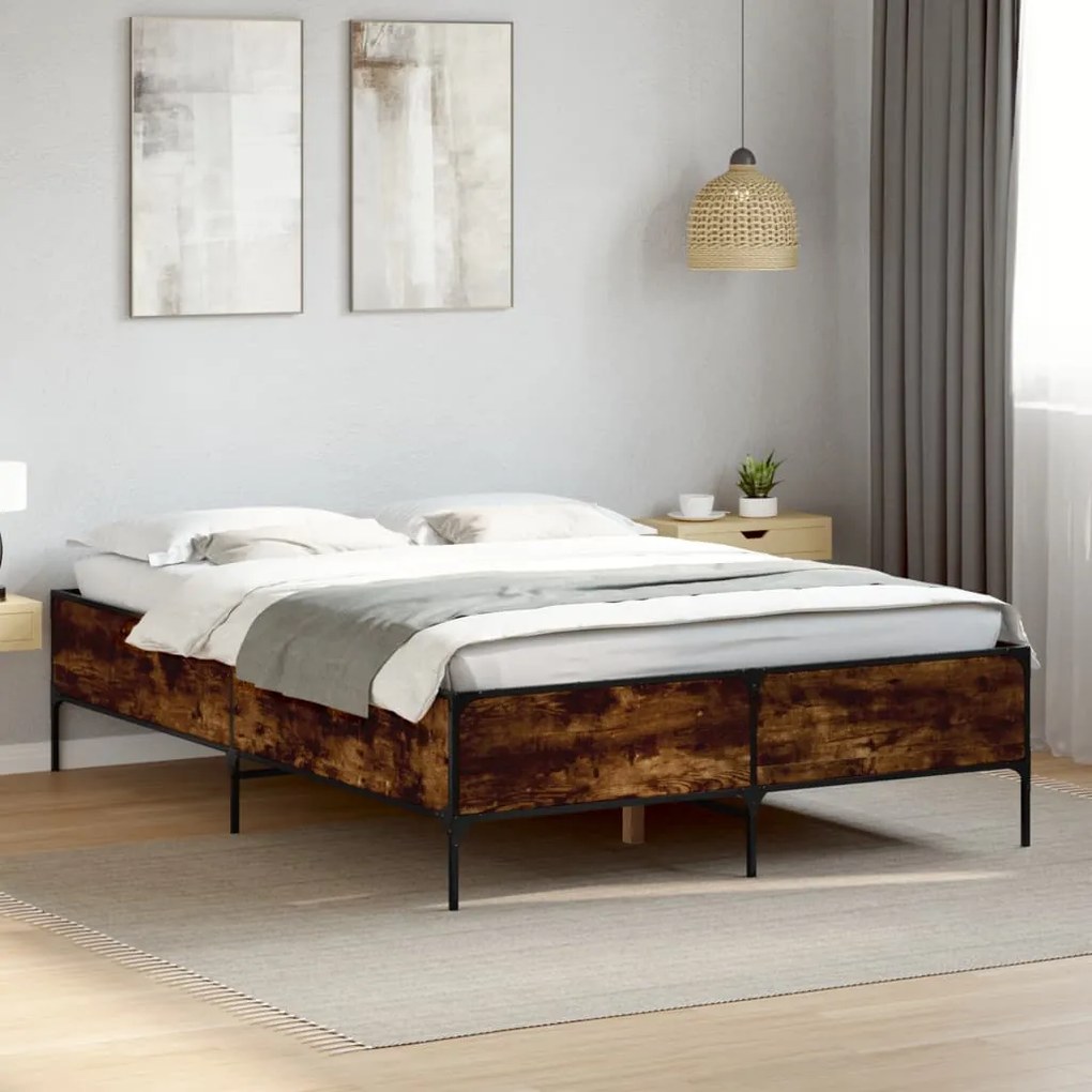 Estrutura cama 120x190 cm derivados de madeira/metal