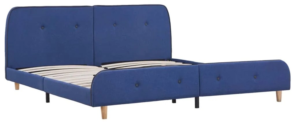 Estrutura de cama 180x200 cm tecido azul
