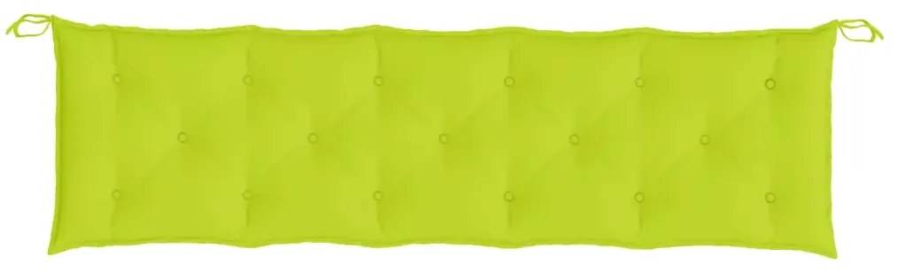 Almofadão p/ banco de jardim tecido oxford verde brilhante