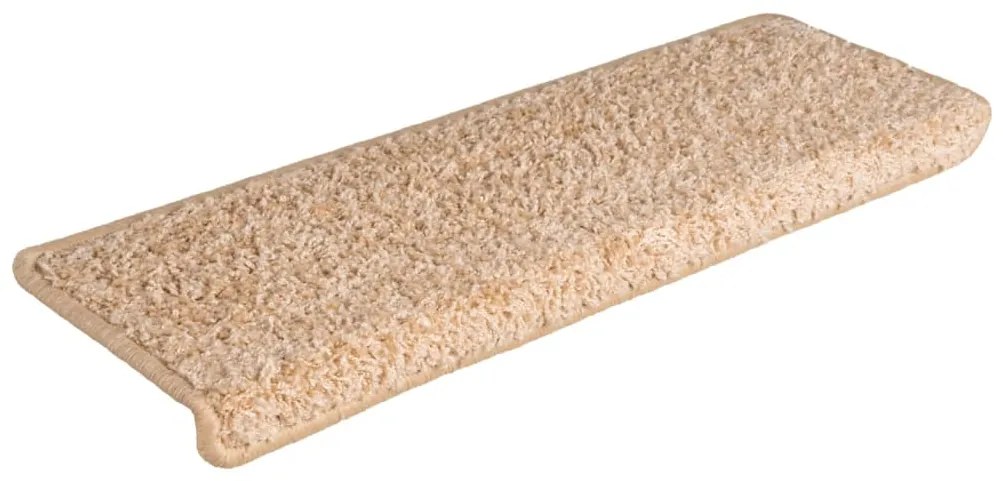 Tapete/carpete para degraus 15 pcs 65x21x4 cm dourado