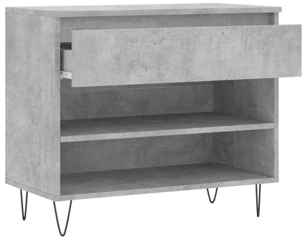 Sapateira 70x36x60 cm derivados de madeira cinzento cimento