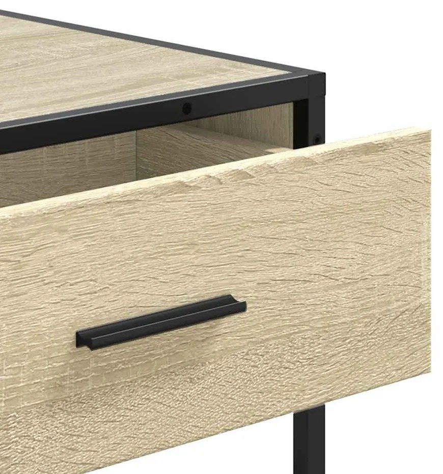 Mesa consola 90x35x80 cm derivados de madeira carvalho sonoma