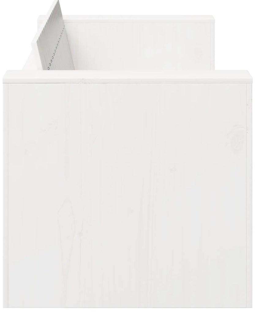 Sofá de Jardim 2-Lugares 134x60x62 cm Branco Madeira Sólida Pinheiro