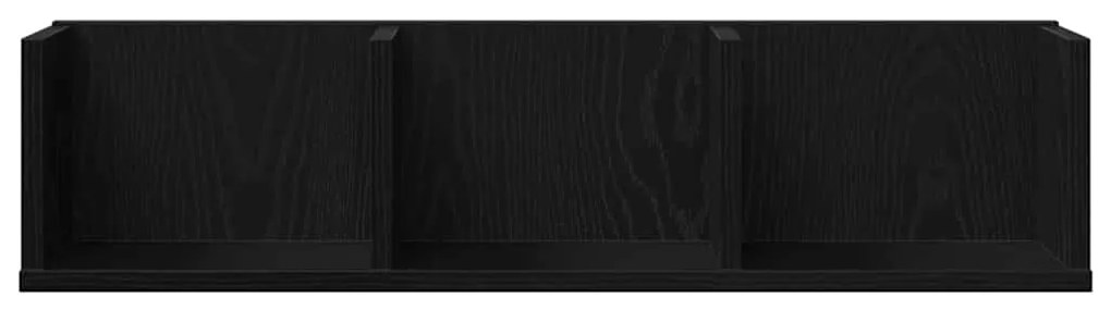 Estante de parede vidaXL para CDs em Preto Carvalho 75x18x18 cm em Mad