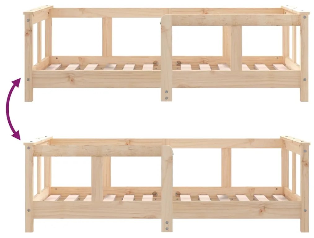Estrutura de cama infantil 70x140 cm pinho maciço