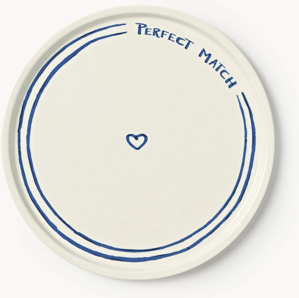 Prato marcador de porcelana com padrão decorativo Tutti