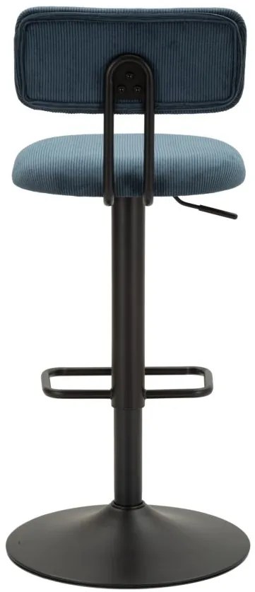 CONJUNTO 2 BANCOS DE BAR COM ELEVAÇÃO AZUL 41X47,5X85-106,5CM (ASSENTO 61-83)