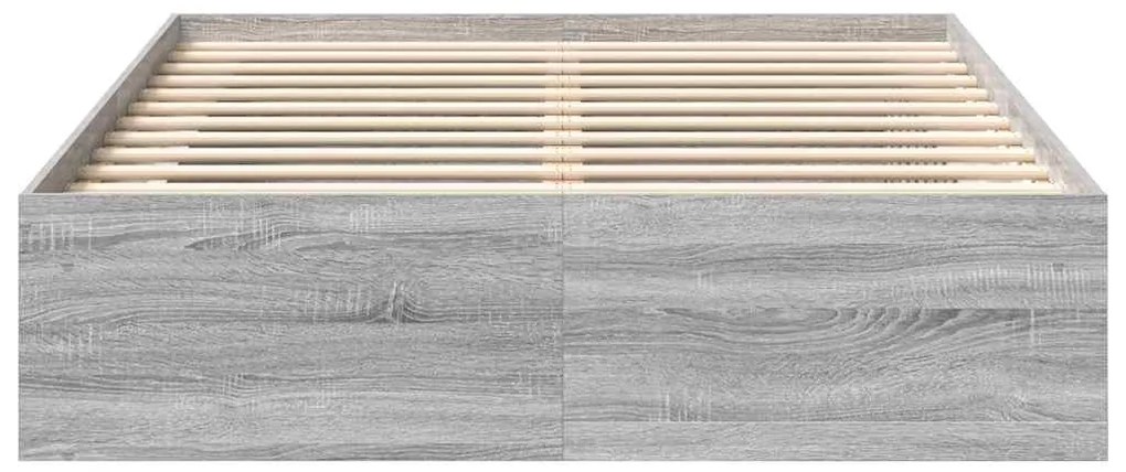 Estrutura de cama 140x200 cm cinza sonoma