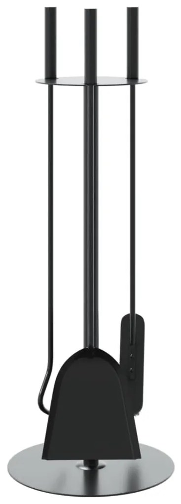 Conjunto de ferramentas para lareira 4 pcs 22x59 cm aço