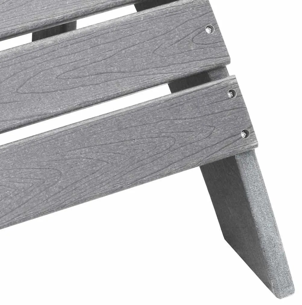 Cadeiras Adirondack vidaXL com Apoios para os Pés 2 pcs Cinza Claro HD