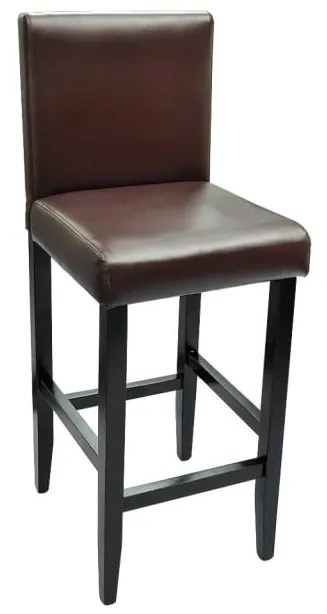 Bancos de bar 6 pcs couro artificial castanho-escuro