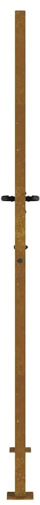 Portão de jardim 105x205 cm aço corten design quadrados