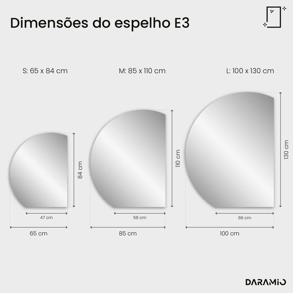 Espelho redondo com luz E3