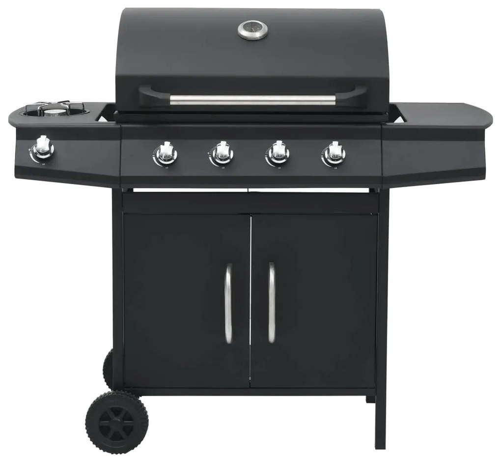 Grelhador/barbecue a gás 4+1 zonas de cozinhar preto