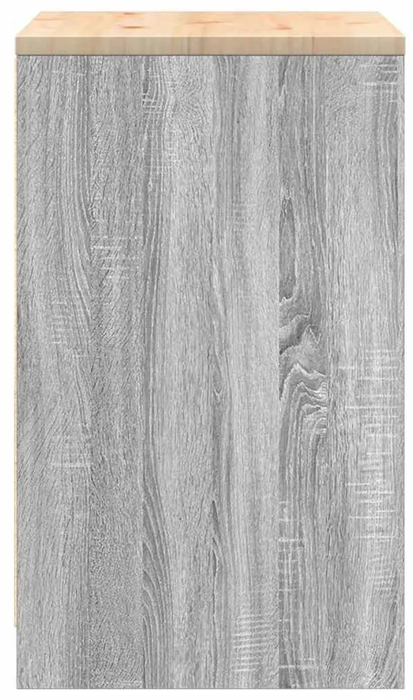Armário de arrumação de garagem cinzento sonoma 60x51x85 cm