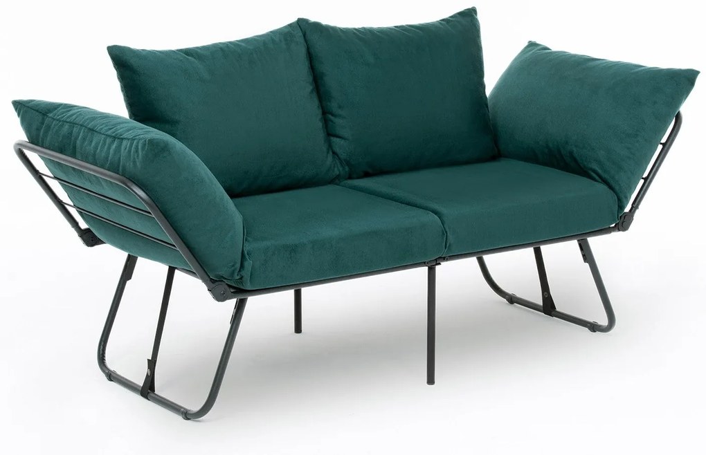 Sofá-cama 2 Lugares Viper – Verde Petróleo – 150x78x60 cm