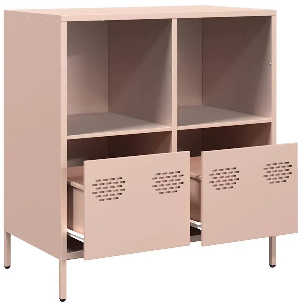 Aparador 68x39x73,5 cm aço laminado a frio rosa