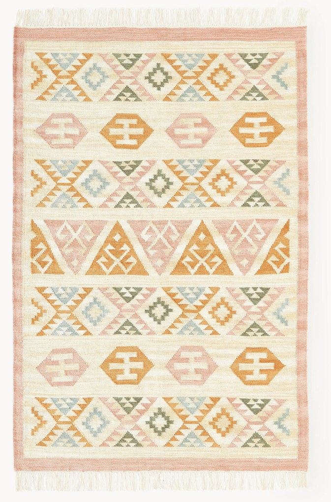 Tapete kilim em lã tecido à mão Anisa