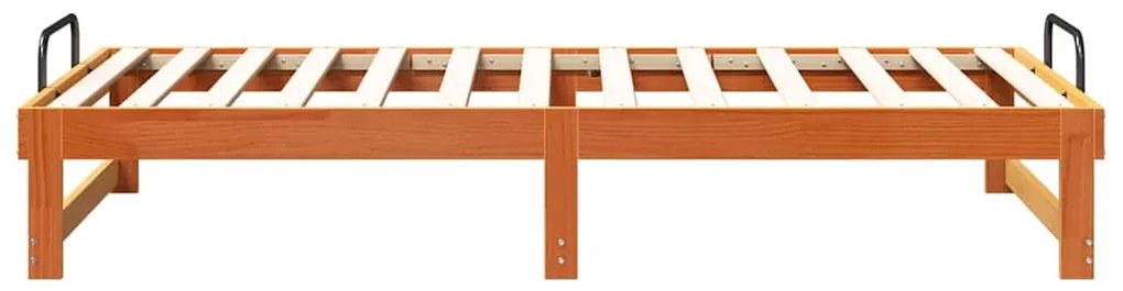 Estrutura de Cama com Alças Castanho 90 x 200 cm