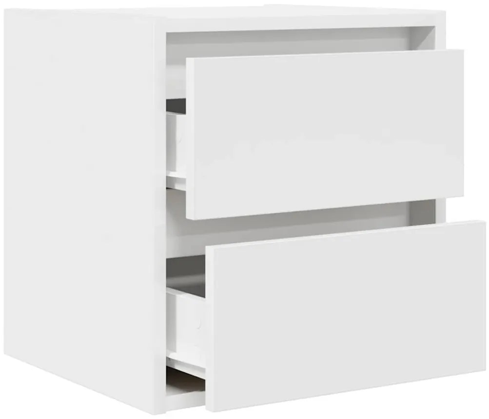 Mesa de cabeceira de parede 38x34x40 cm branco