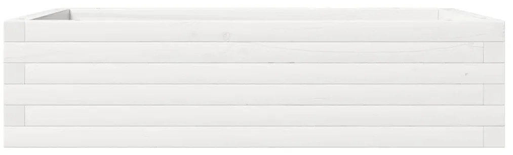 Vaso/floreira de jardim 90x60x23 cm madeira pinho maciça branco