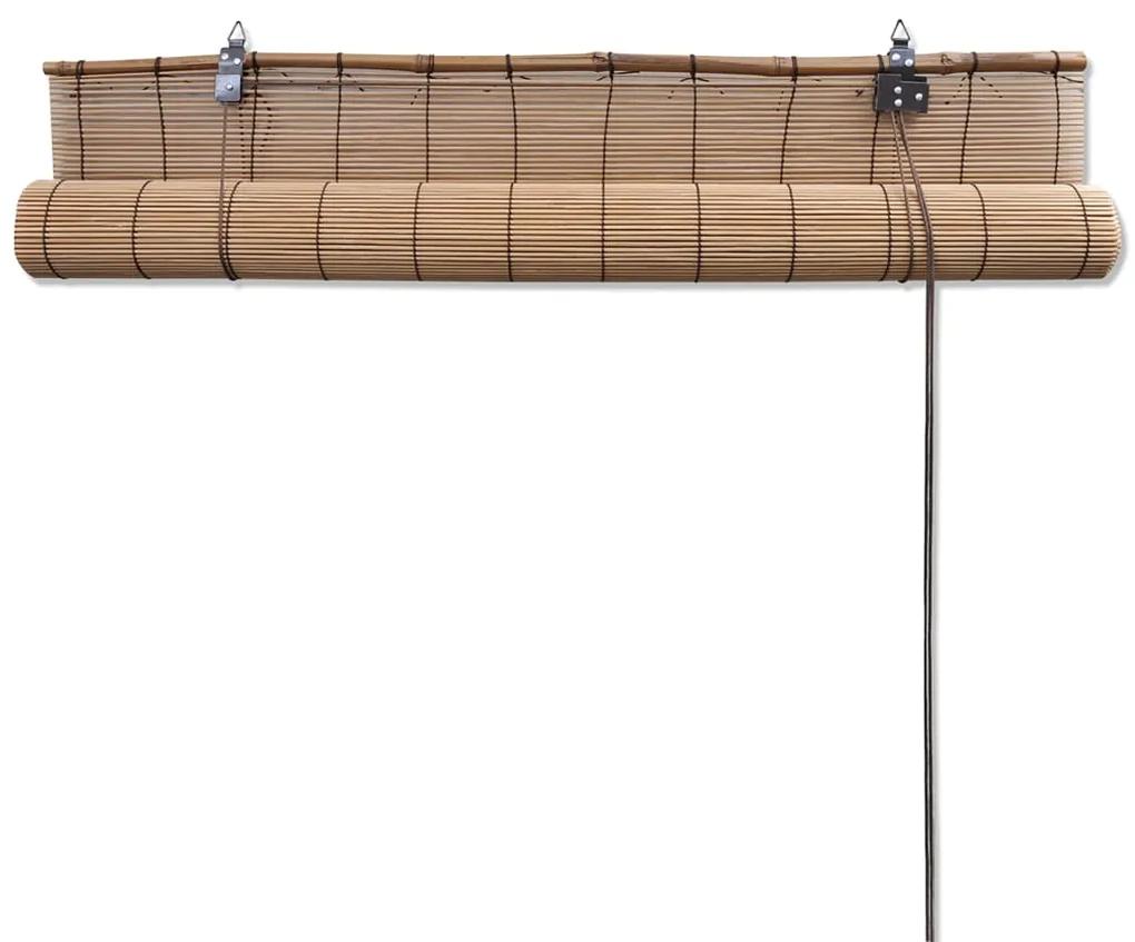 Estore de enrolar 140 x 160 cm bambu castanho