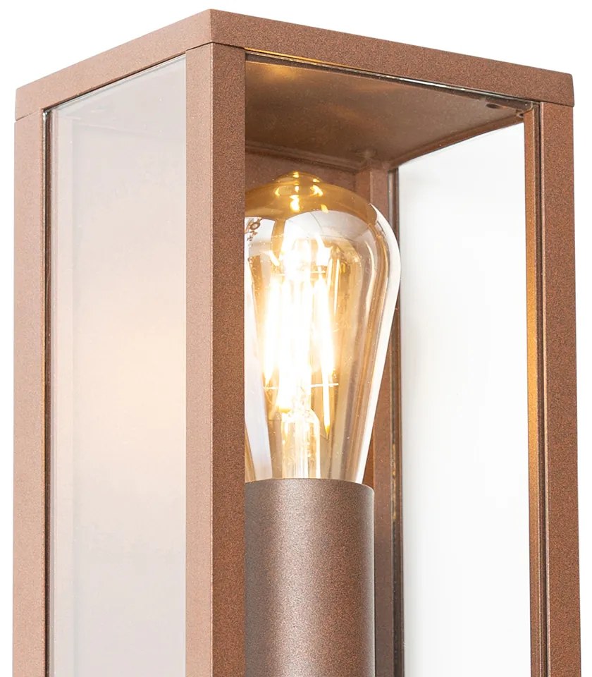 LED Candeeiro de Parede Inteligente Castanho Ferrugem 26 cm IP44 c/ Wifi ST64 - Charlois Industrial