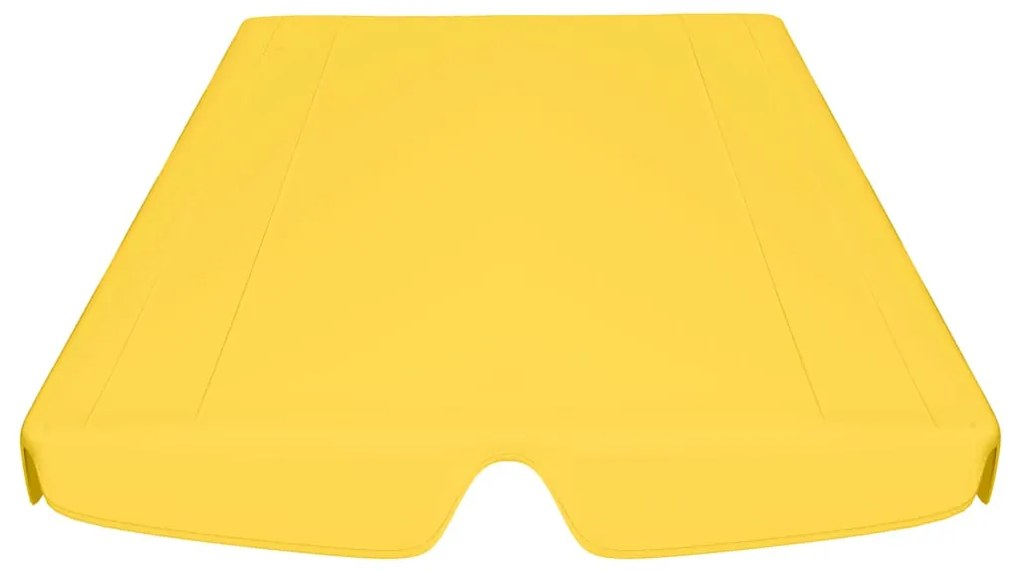 Toldo suplente p/ baloiço de jardim 150/130x105/70 cm amarelo