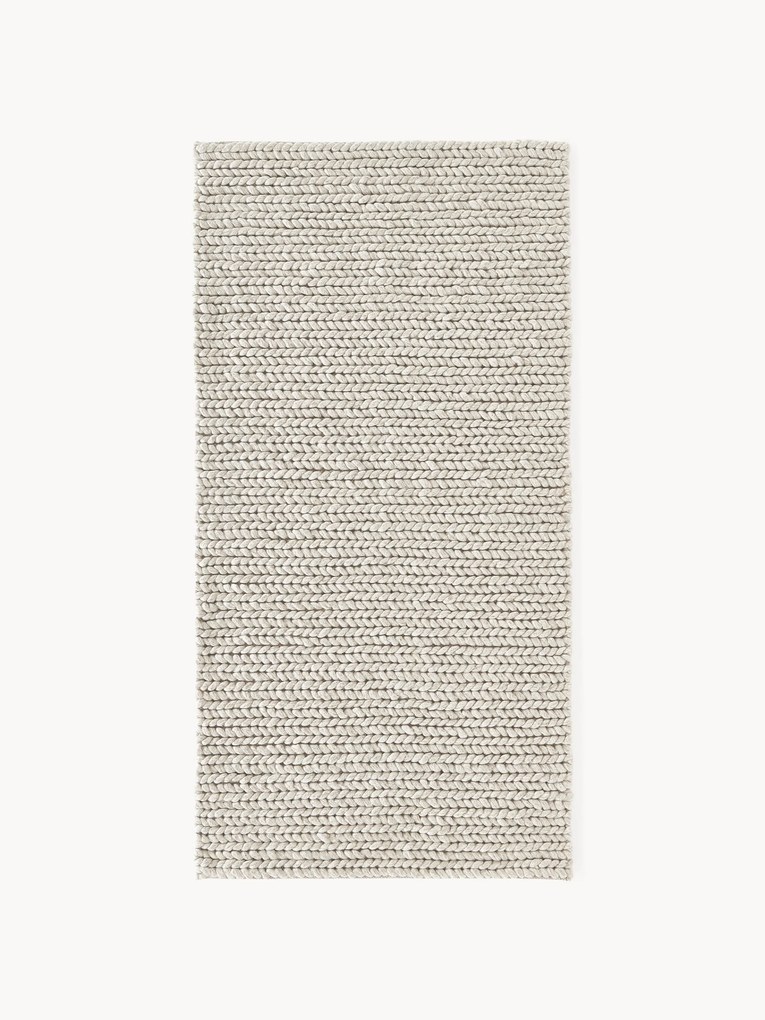 Tapete de lã com textura entrançada Bruna
