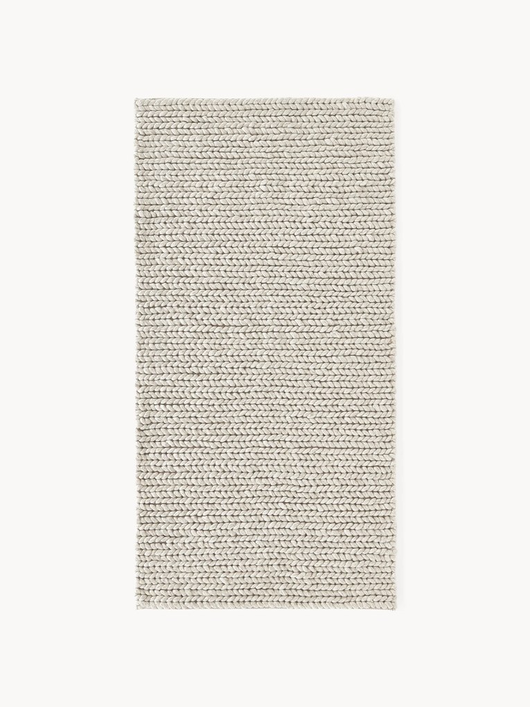 Tapete em lã trançada espessa Bruna