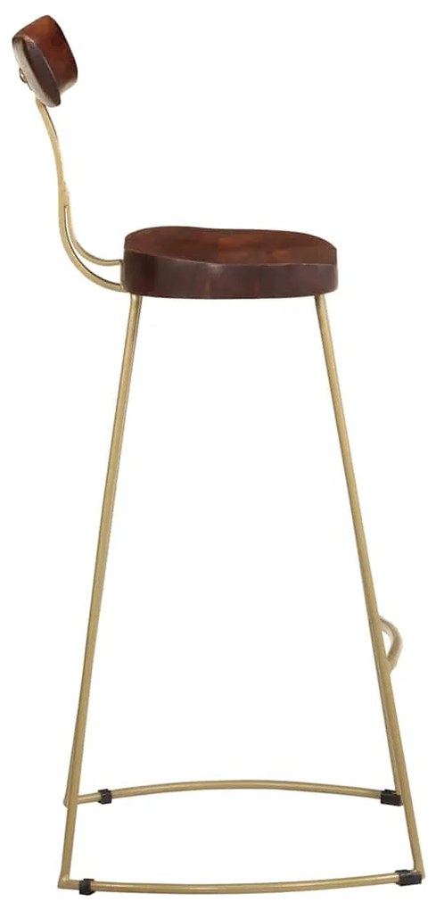 Bancos de bar 2 pcs 49x43x103 cm madeira de mangueira maciça