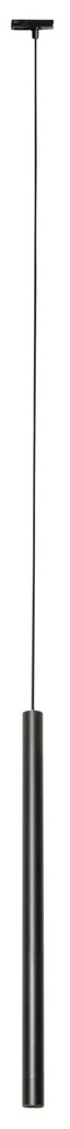 Sistema de iluminação de trilho moderno com 5 luzes pendentes preto 1-fase - Iconic Frini Moderno