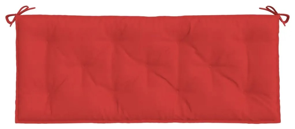 Almofadões banco jardim 2 pcs 120x50x7cm tecido oxford vermelho