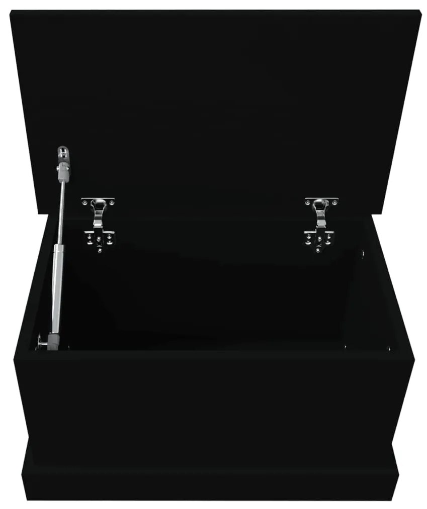 Caixa de arrumação 50x30x28 cm derivados de madeira preto