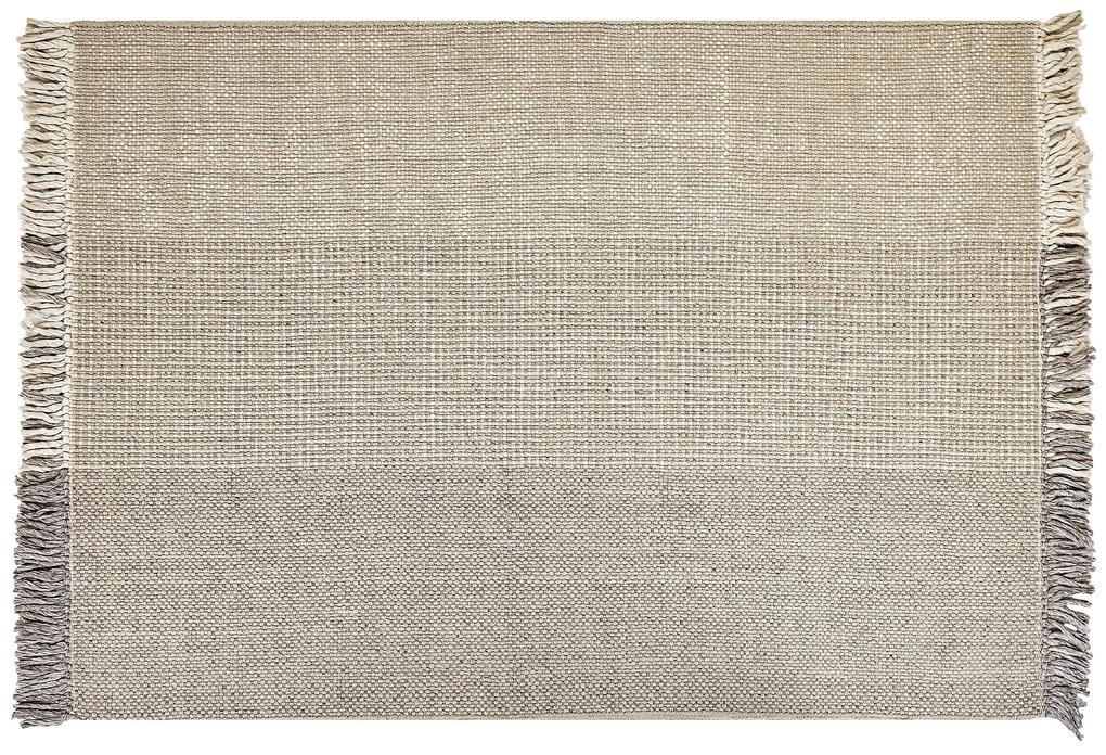 Tapete de lã cinzenta 160 x 230 cm TEKELER Beliani