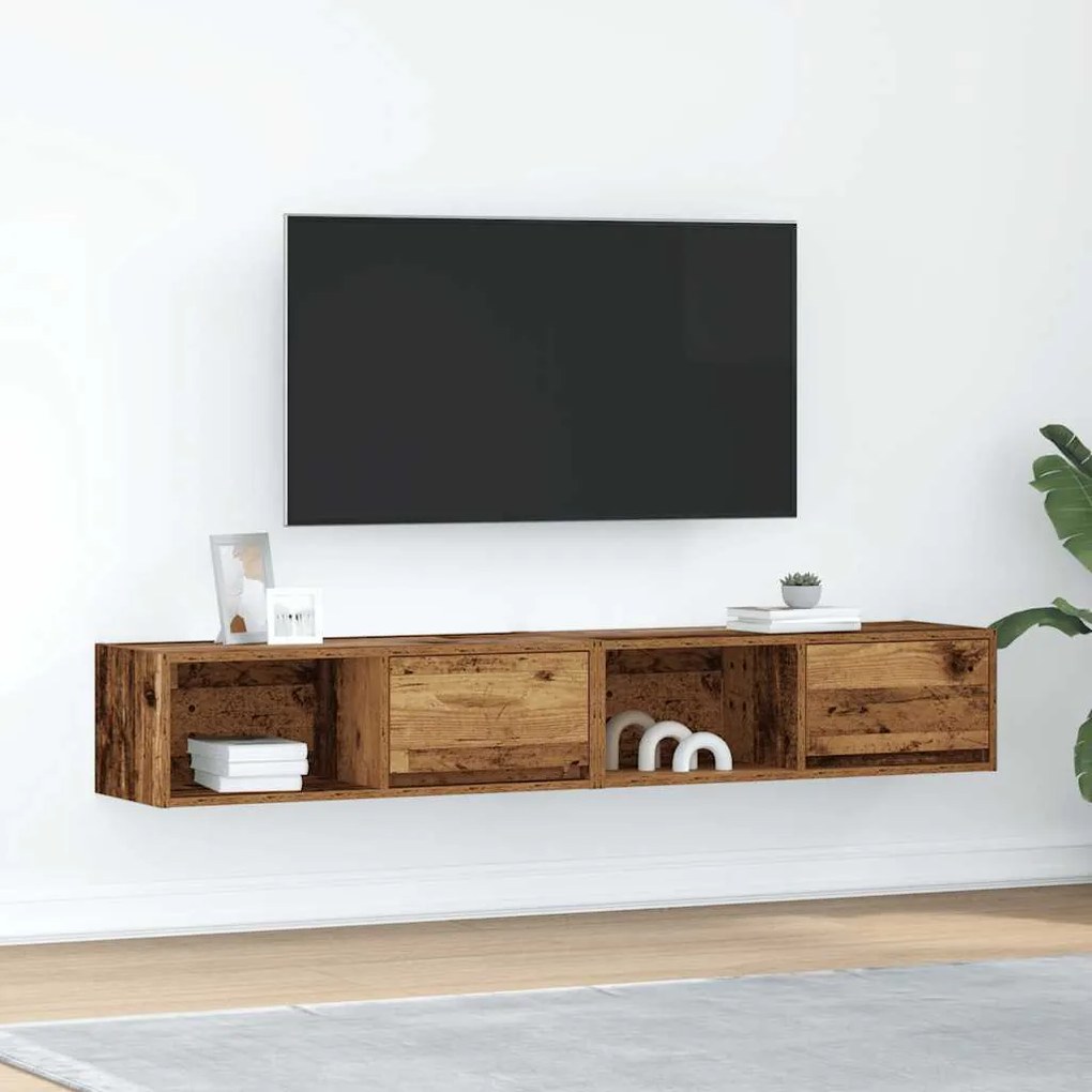 Móveis de TV 2pcs 80x31x25,5cm deriv. madeira madeira velha