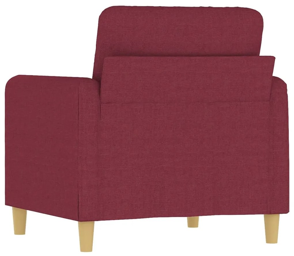 Poltrona 60 cm tecido vermelho tinto