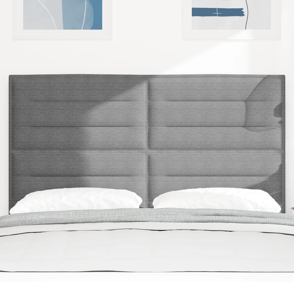 Cabeceira vidaXL Design Simples Cinza Claro 140 cm Tecido de Corduroy