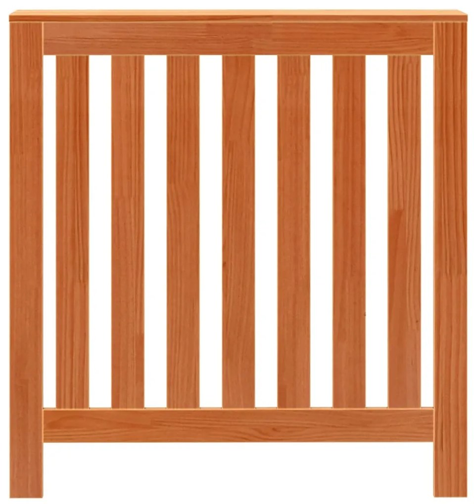 Cobertura de radiador 79,5x19x84 cm pinho maciço castanho cera