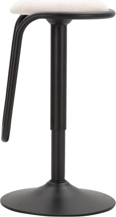 BANCO DE BAR COM ELEVADOR DESTINY Ø 41X61-83 CM BRANCO E PRETO