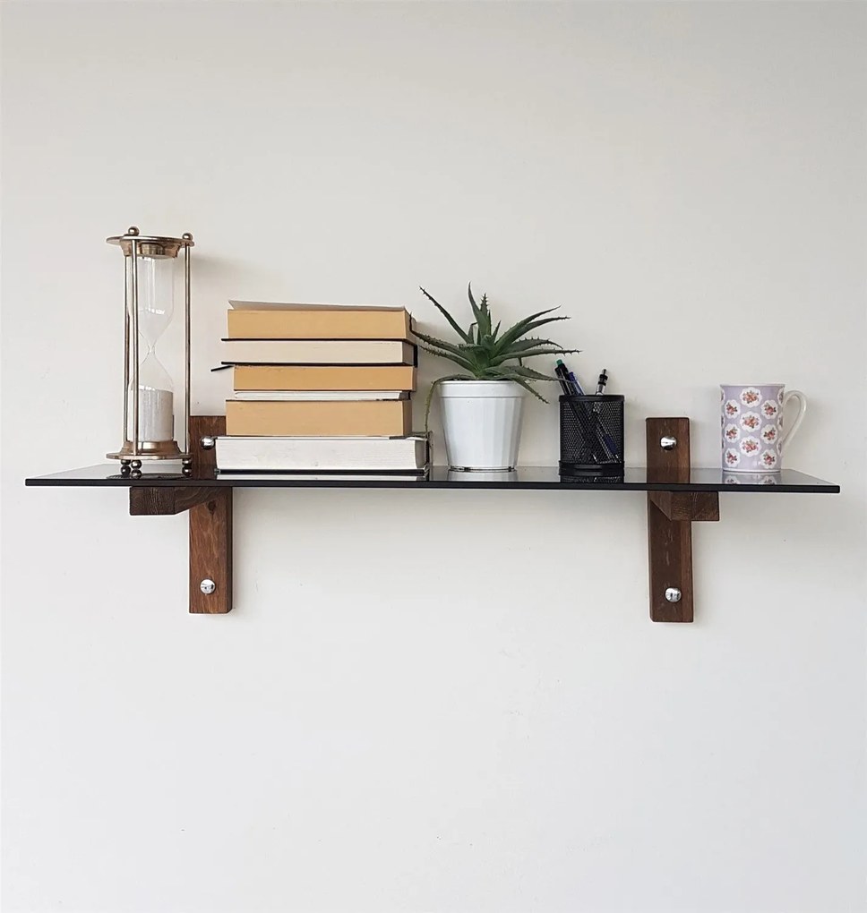 Prateleira de Parede R101 – Nogueira – 85x25x25 cm